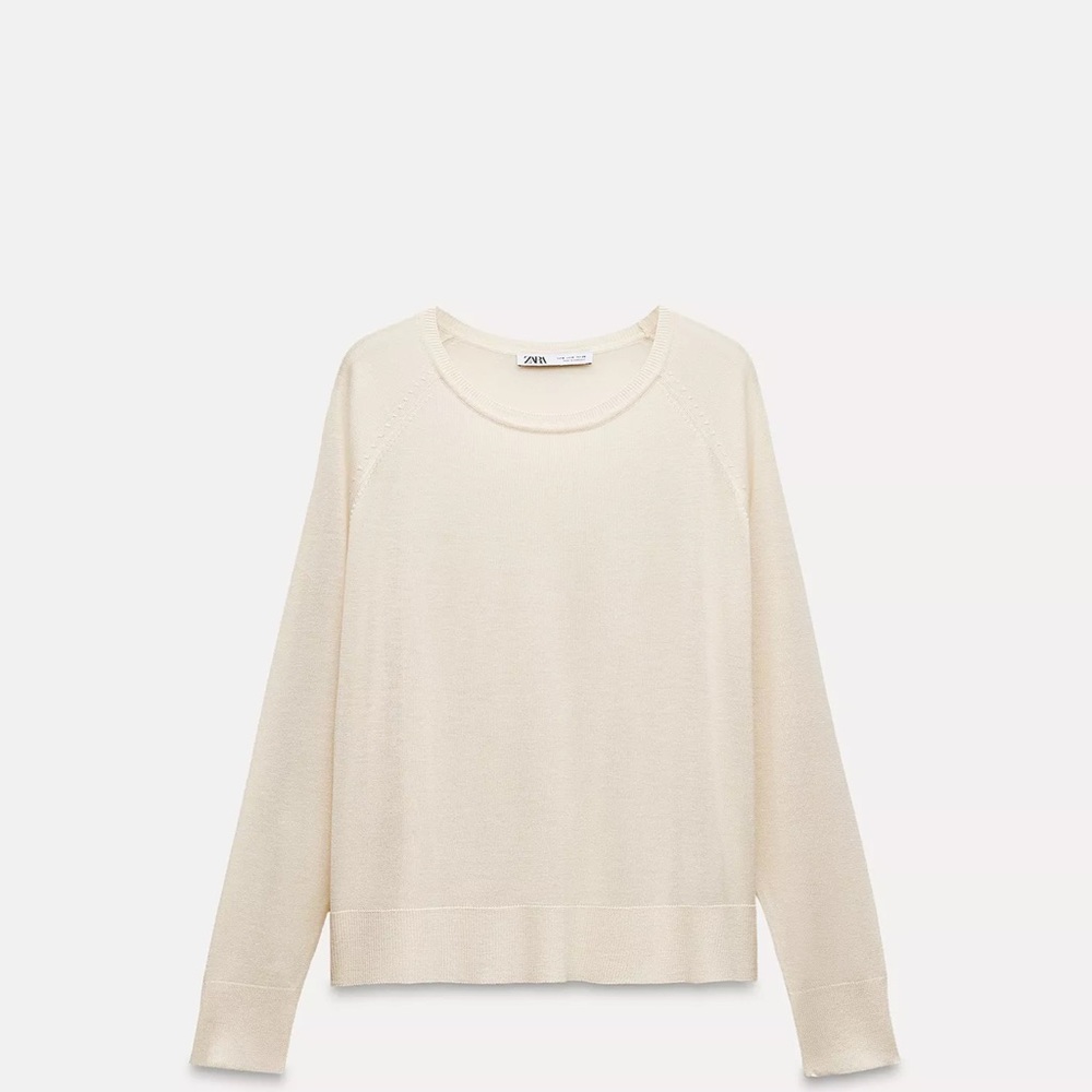 Elegant Cream Sweater Top